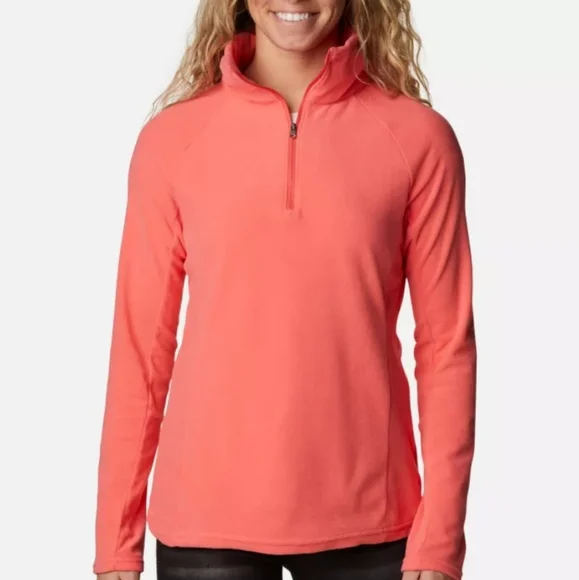 Columbia Blush Pink Glacial Half Zip Fleece Size large - Picture 1 of 7